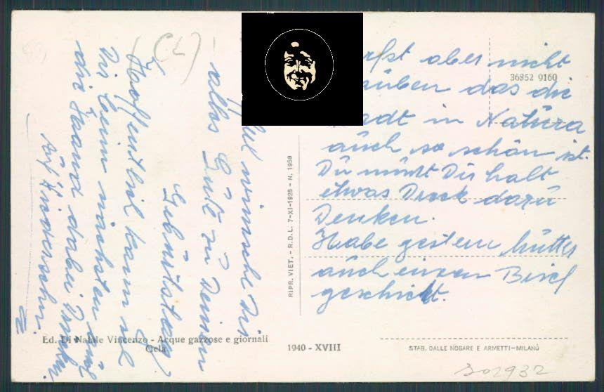 Caltanissetta Gela cartolina RB1292 – retro