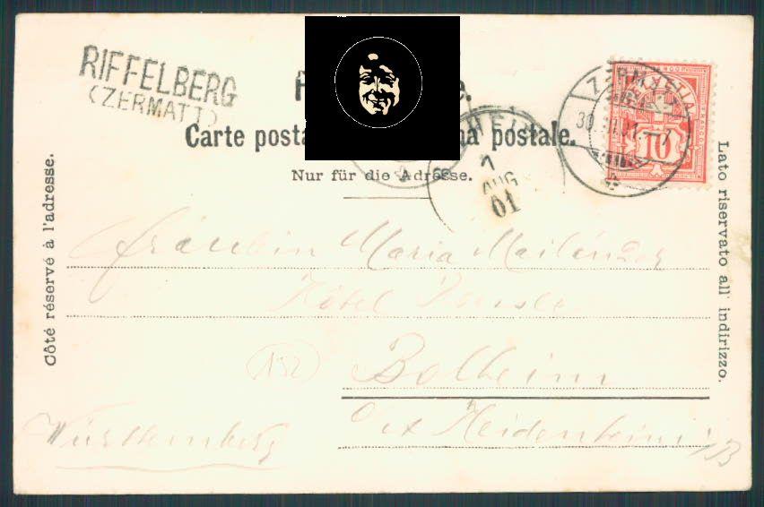 Svizzera Riffelberg cartolina RB1354 – retro
