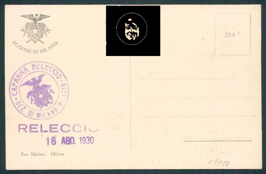 Lecco Grigna Capanna Releccio cartolina RB1401 – retro