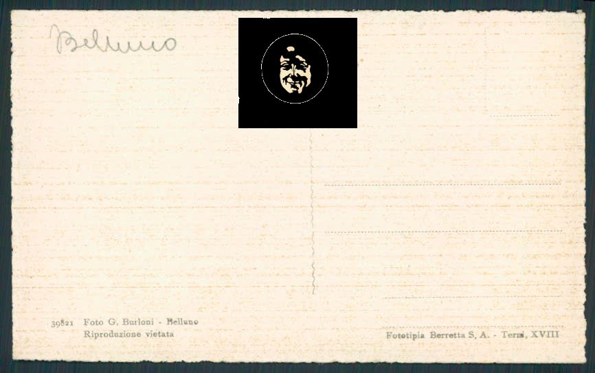 Belluno cartolina RB1663 – retro