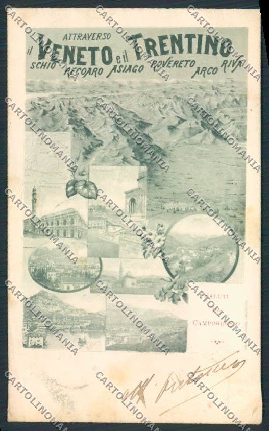 Vicenza Trento Campogrosso RIFILATA cartolina RB1793 – fronte