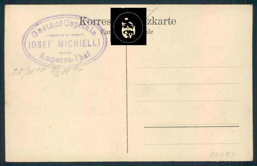 Belluno Ampezzo cartolina RB1798 – retro