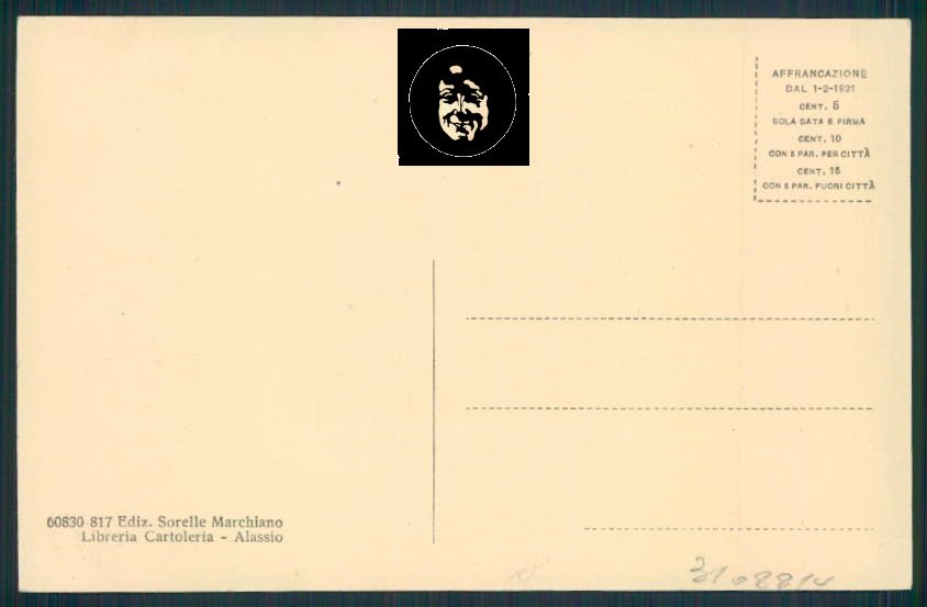 Savona Alassio cartolina RB1925 – retro