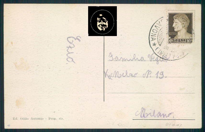 Savona Pietra Ligure Ospedale Militare cartolina RB1926 – retro