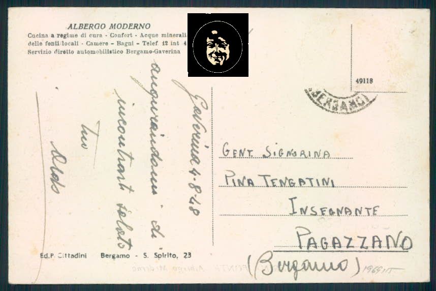 Bergamo Gaverina Fonti cartolina RB1943 – retro