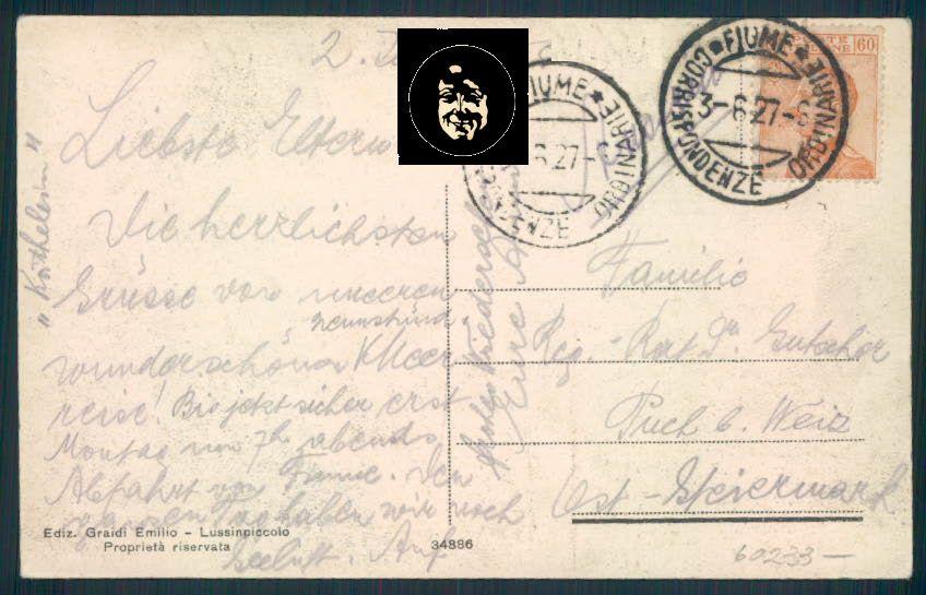 Croazia Croatia Lussinpiccolo Cigale cartolina RB1974 – retro