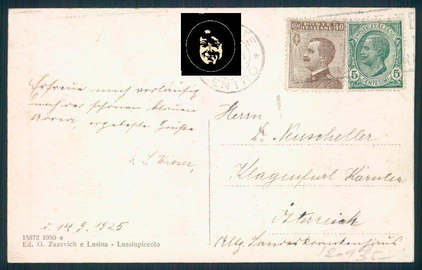 Croazia Croatia Lussinpiccolo Cigale cartolina RB1976 – retro