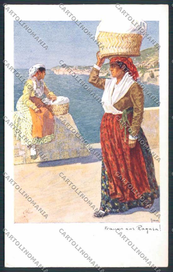Croazia Ragusa Dubrovnik Costumi cartolina RB2105 – fronte