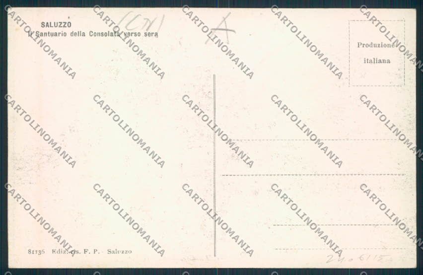 Cuneo Saluzzo cartolina RB2122 – retro