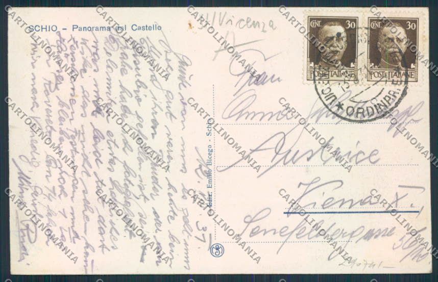Vicenza Schio cartolina RB2262 – retro