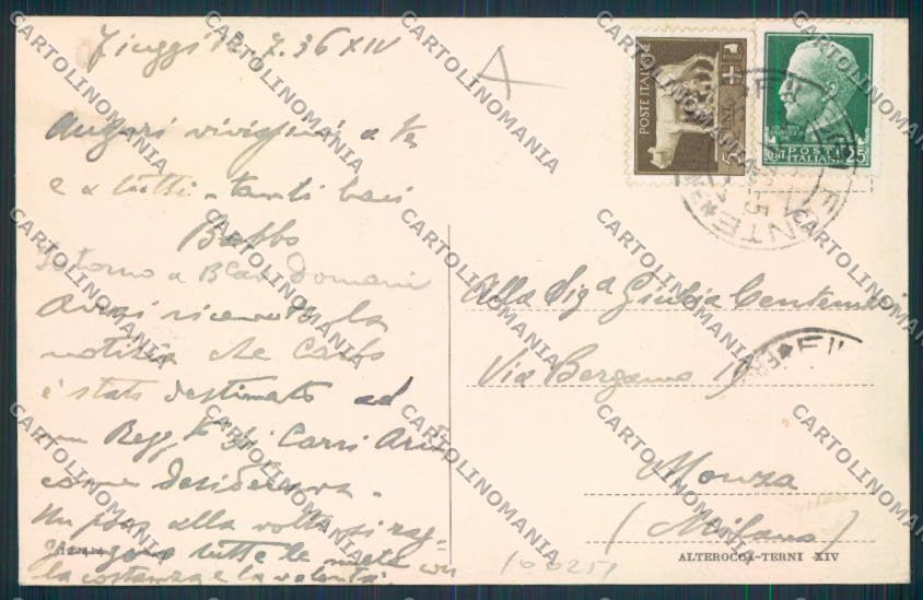 Frosinone Fiuggi cartolina RB2300 – retro