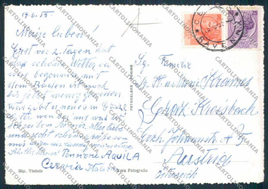 Ravenna Cervia Foto FG cartolina RB2353 – retro