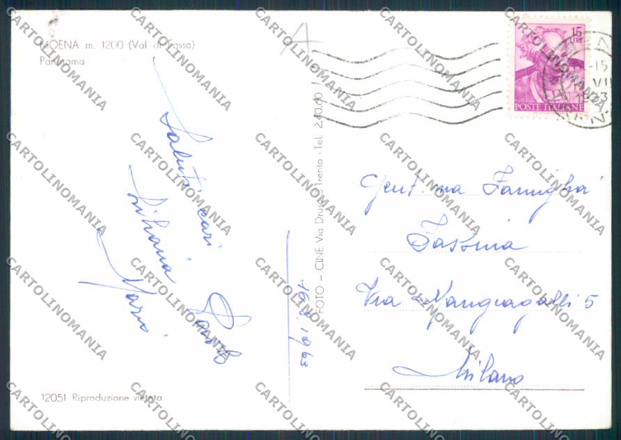 Trento Moena Foto FG cartolina RB2375 – retro