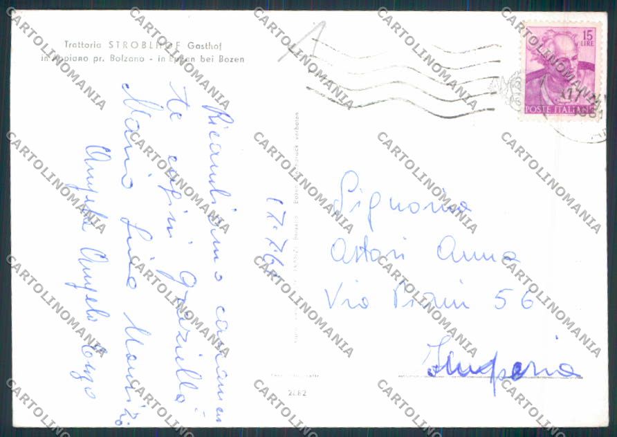 Bolzano Appiano Foto FG cartolina RB2377 – retro