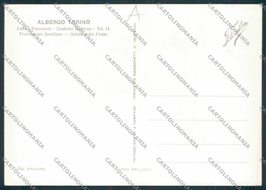 Torino Claviere Sci Foto FG cartolina RB2380 – retro
