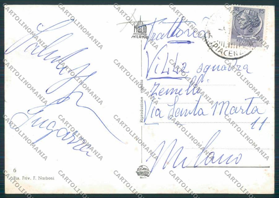 Piacenza Pianello Val Tidone Foto FG cartolina RB2382 – retro
