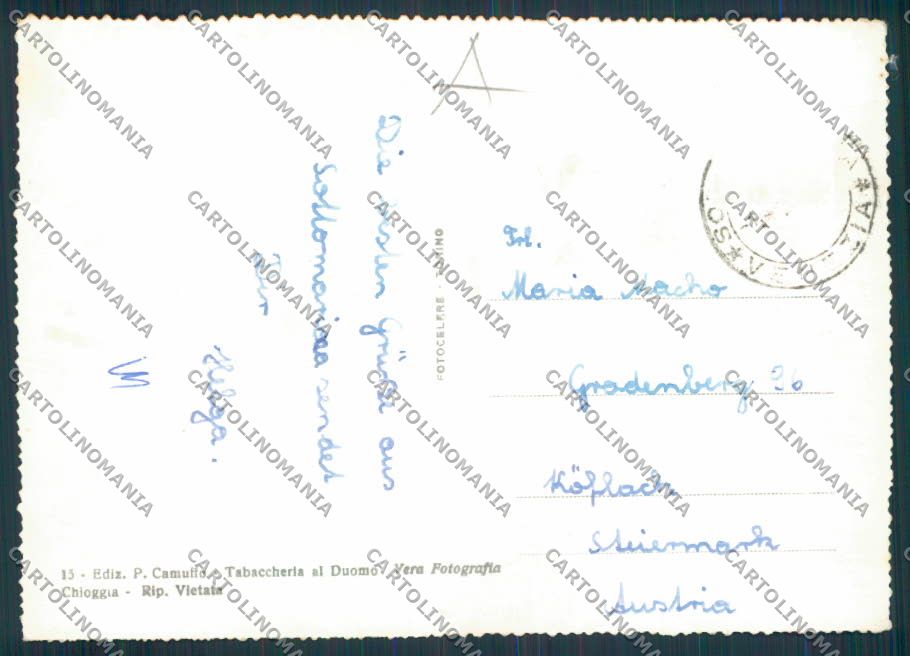 Venezia Sottomarina Foto FG cartolina RB2395 – retro