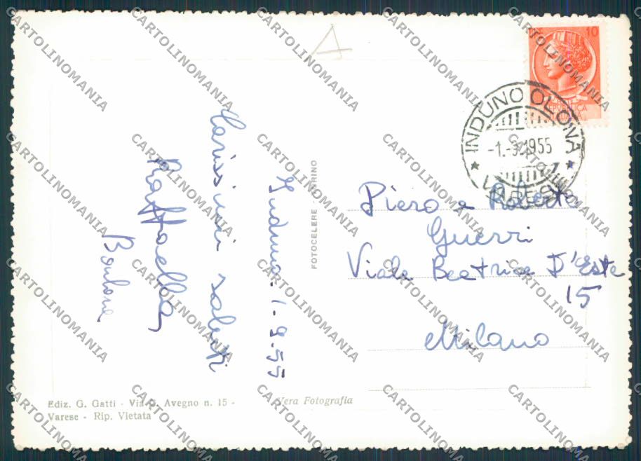 Varese Induno Olona Tennis Foto FG cartolina RB2399 – retro