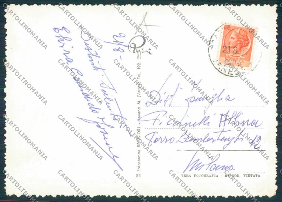 Varese Castelveccano Caldè Foto FG cartolina RB2402 – retro