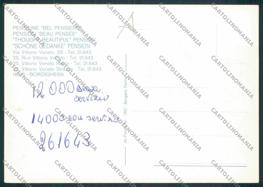 Imperia Bordighera Foto FG cartolina RB2412 – retro