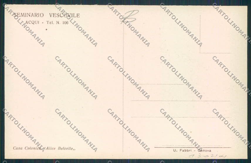 Alessandria Acqui cartolina RB2451 – retro