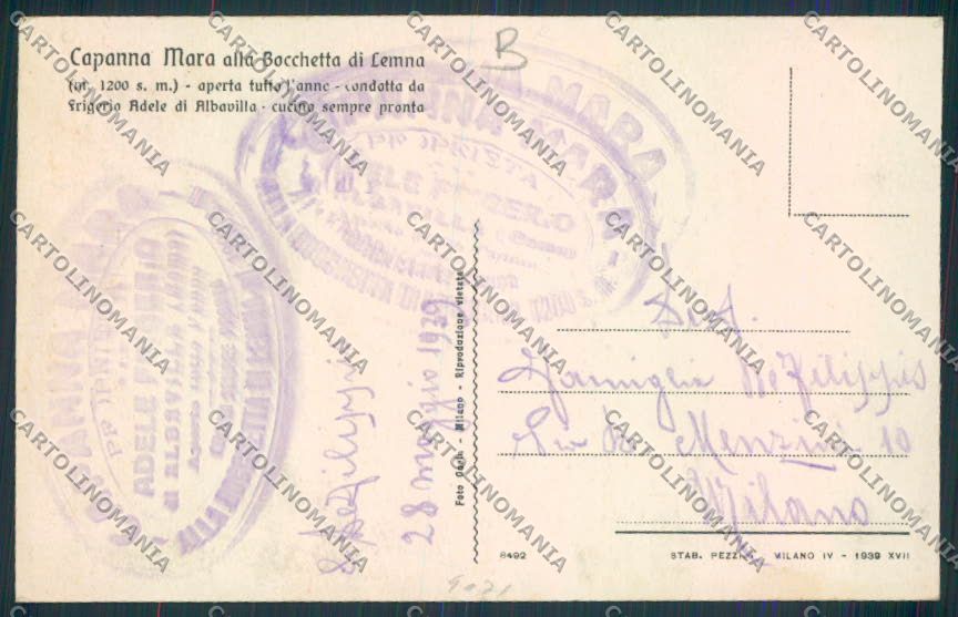 Como Capanna Mara cartolina RB2477 – retro