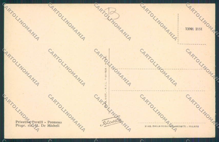 Verbania Premeno cartolina RB2539 – retro