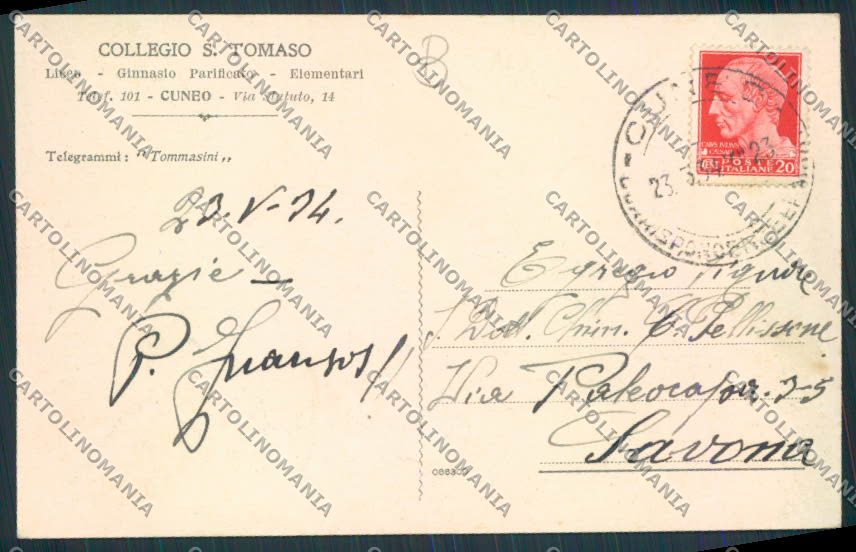 Cuneo cartolina RB2545 – retro