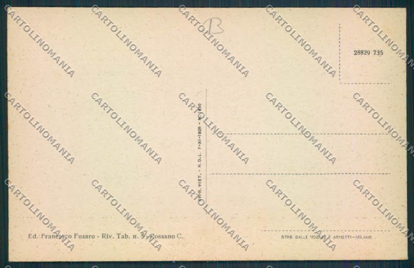 Cosenza Rossano Mercato cartolina RB2601 – retro