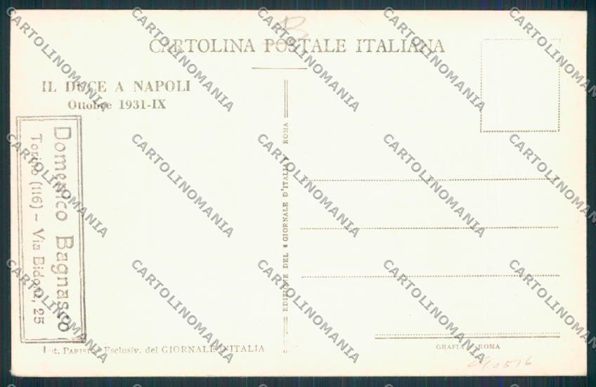 Napoli Duce cartolina RB2603 – retro