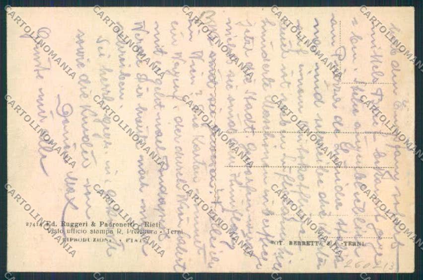 Rieti cartolina RB2656 – retro