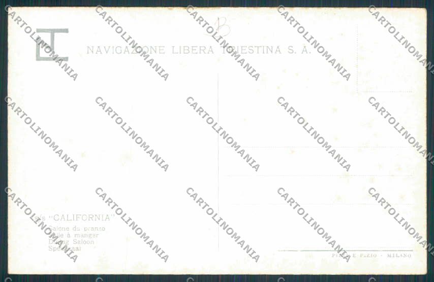 Trieste Navigazione Triestina cartolina RB2739 – retro