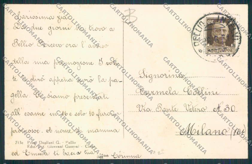 Como Pellio cartolina RB2763 – retro