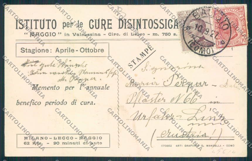 Lecco Maggio cartolina RB2776 – retro