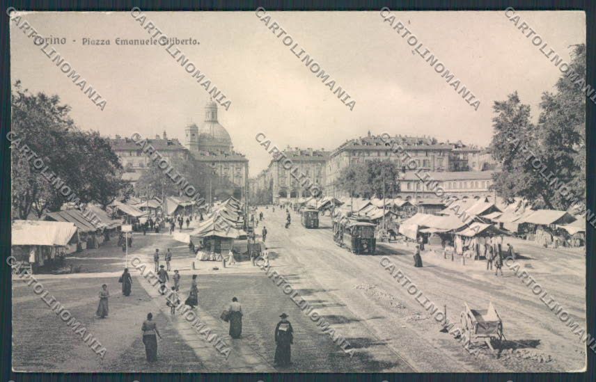 Torino Tram Mercato cartolina RB2864 – fronte