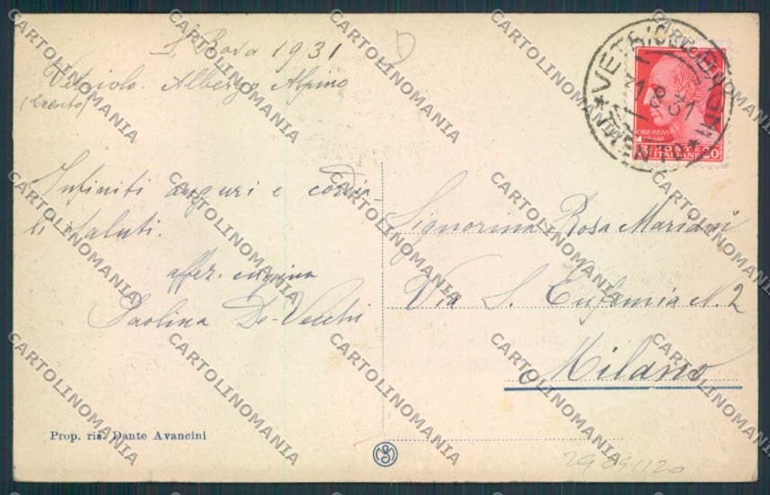 Trento Vetriolo cartolina RB2930 – retro
