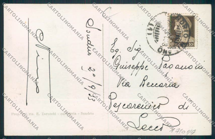 Sondrio Garibaldi Foto cartolina RB3243 – retro