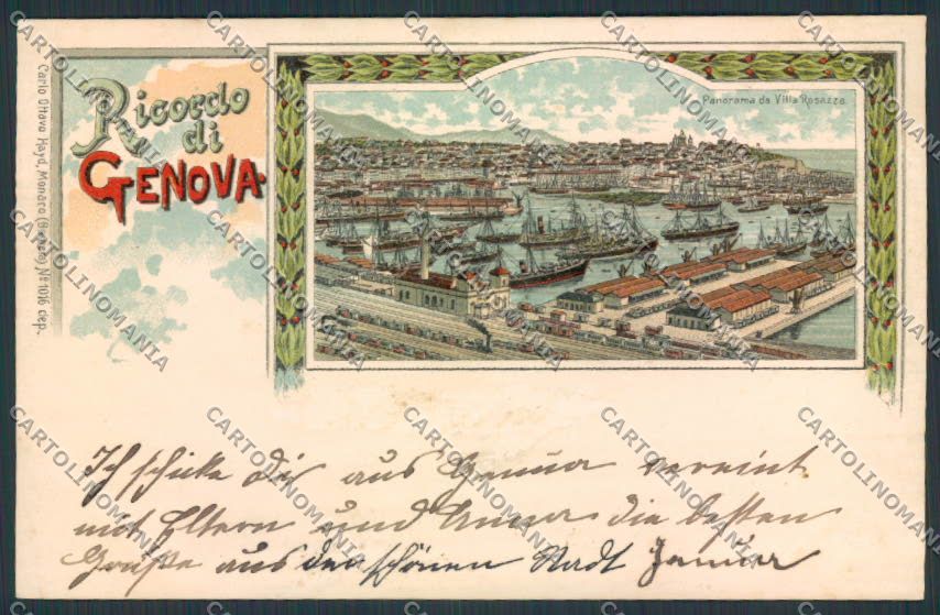 Genova Gruss ABRASA cartolina RB3272 – fronte