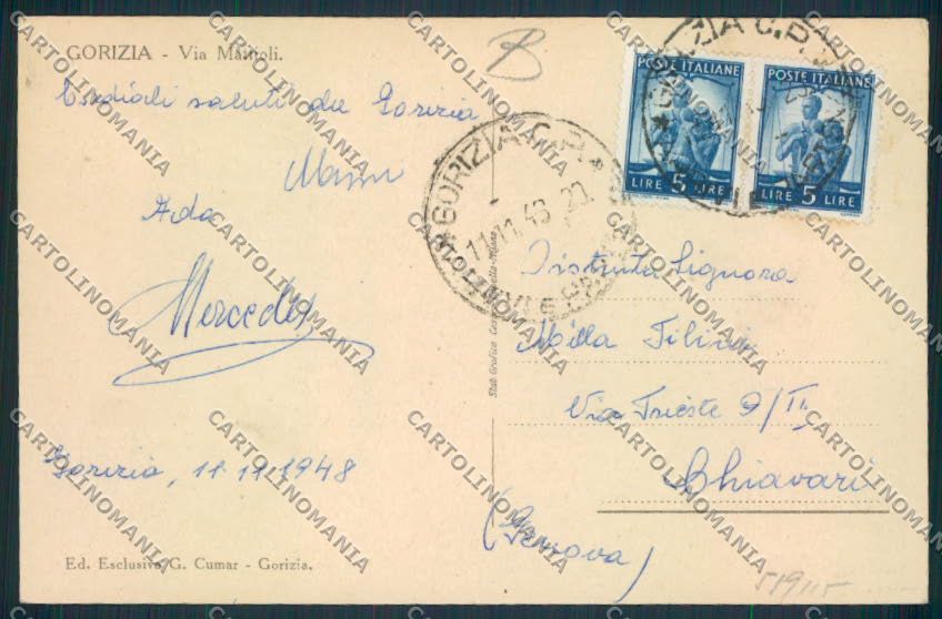 Gorizia cartolina RB3344 – retro