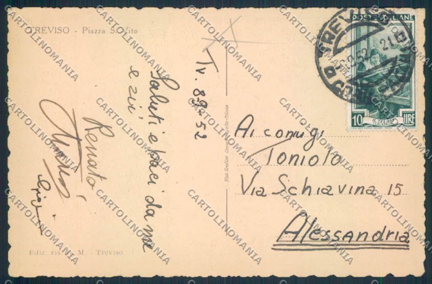Treviso cartolina RB3414 – retro