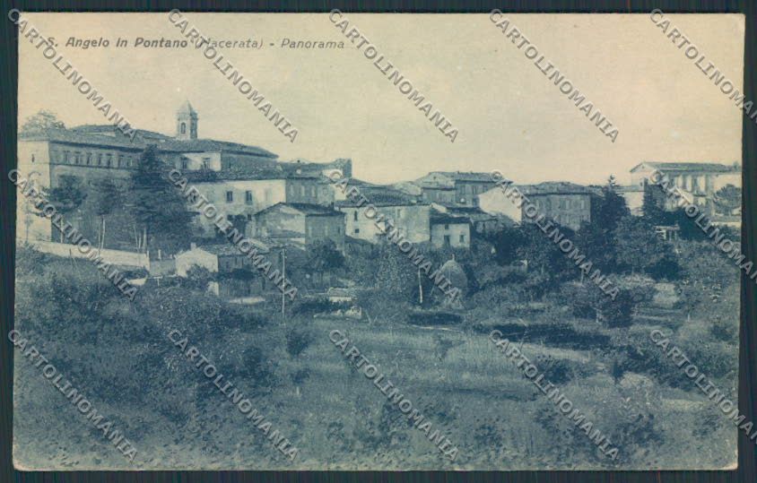 Macerata Sant'Angelo Pontano PIEGHINA cartolina RB3415 – fronte