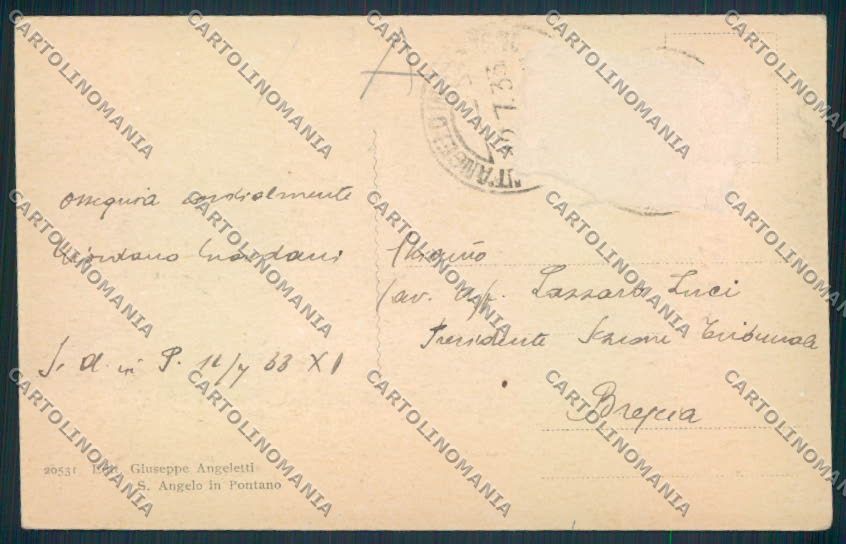 Macerata Sant'Angelo Pontano PIEGHINA cartolina RB3415 – retro