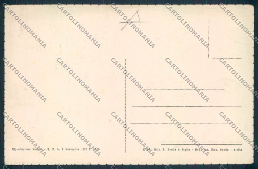 Biella Orio Mosso cartolina RB3418 – retro