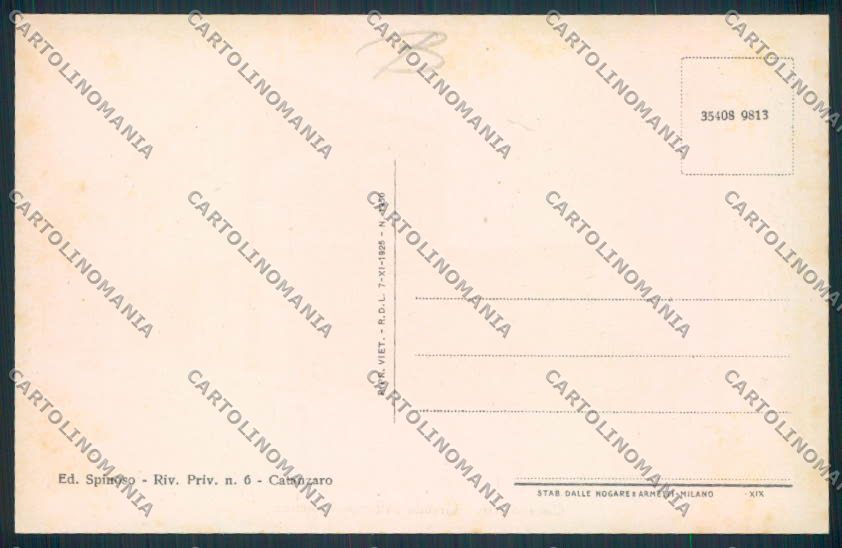 Catanzaro cartolina RB3464 – retro