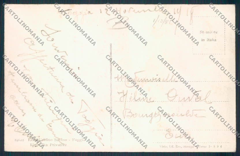 Foggia cartolina RB3489 – retro