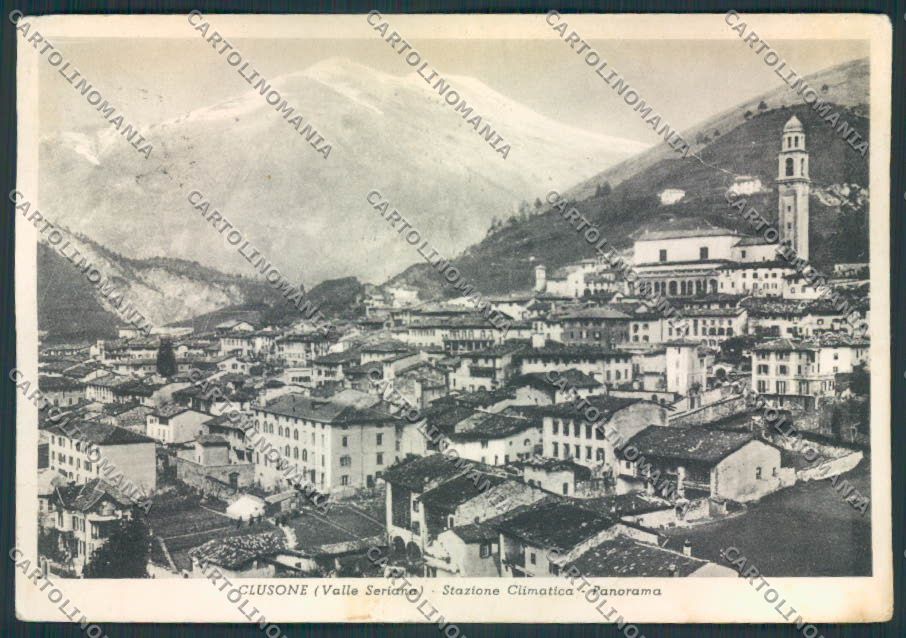 Bergamo Clusone ONDULATA FG cartolina RB3557 – fronte
