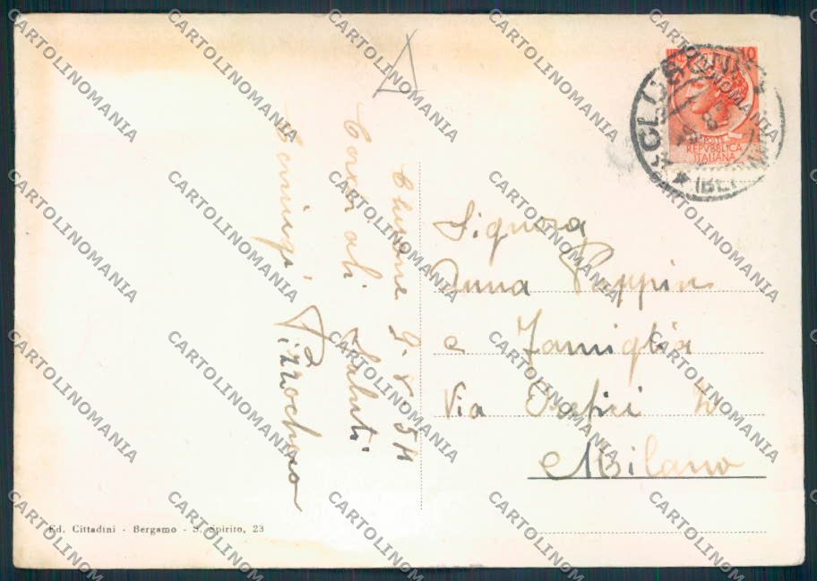 Bergamo Clusone ONDULATA FG cartolina RB3557 – retro