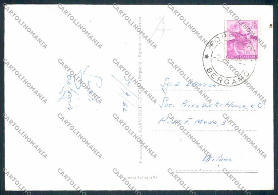 Bergamo Foppolo Foto FG cartolina RB3574 – retro