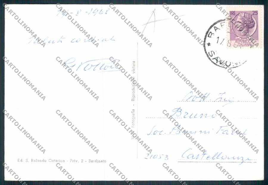 Savona Bardineto Foto FG cartolina RB3587 – retro