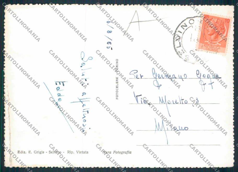 Bergamo Selvino Foto FG cartolina RB3590 – retro